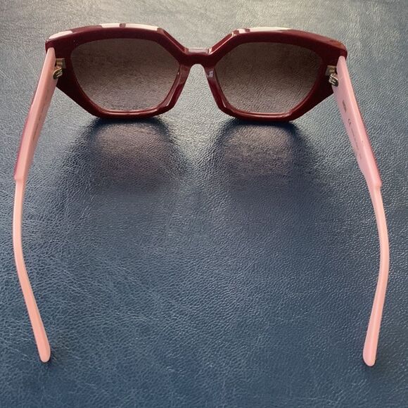 MCM Bordeaux Burgundy Square Sunglasses – Italian Luxury Designer Frames + Case - Picture 6 of 12